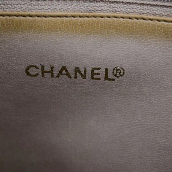 CHANEL CC Matelasse Chain Shoulder Bag Caviar Skin Leather Beige Vintage - Picture 7 of 16